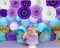 Lavender Purple White Tissue Hanging Honeycomb Round Paper Fans Decoration Set for Birthday Baby Shower Bachelorette Wedding Photo Booth Backdrops Anniversary Paper Party Supplies(11 Packs)